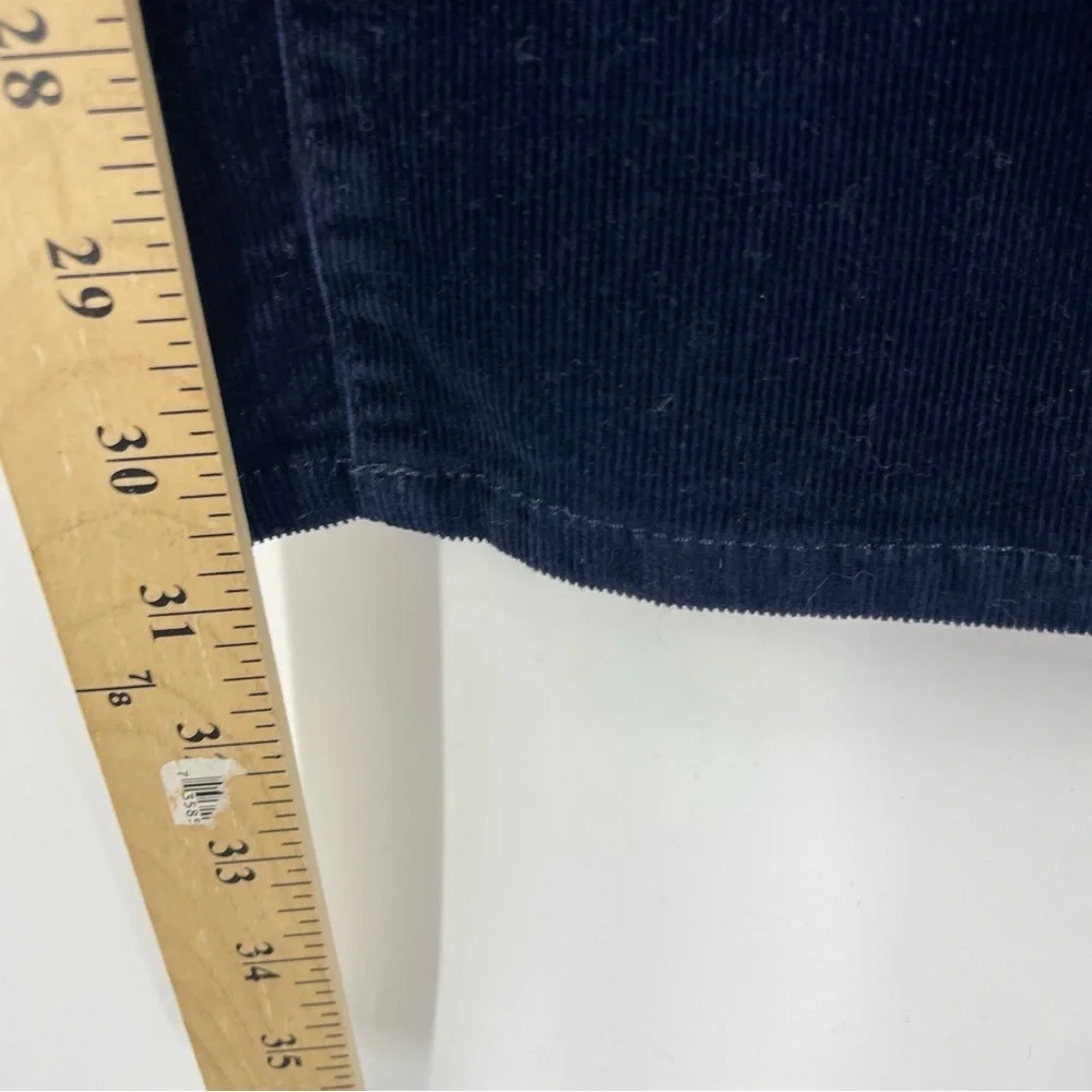 Talbots Flawless Five Pocket Slim Ankle navy blue‎ Corduroy Pants Sz 16